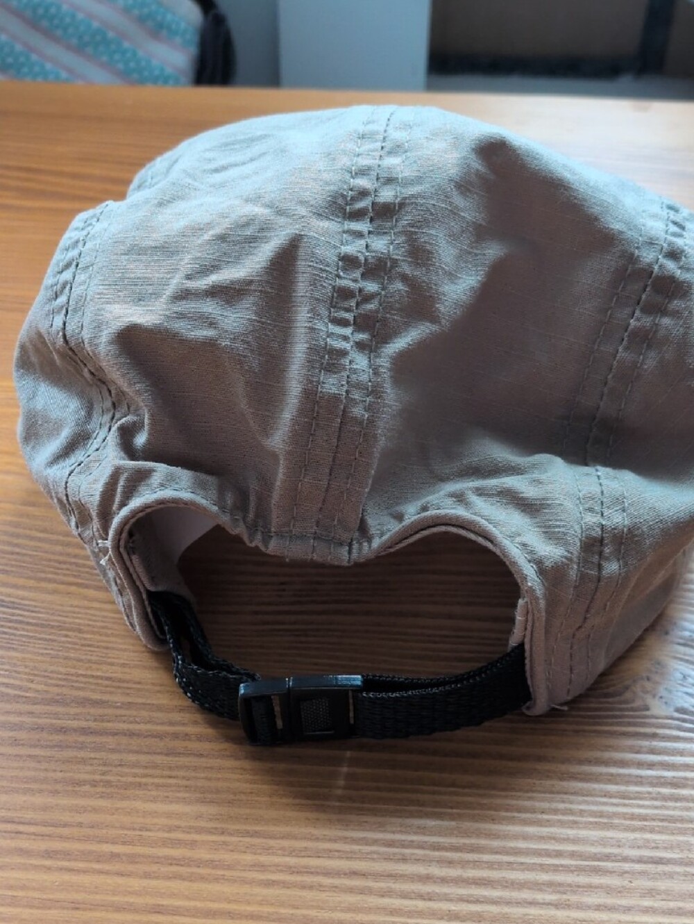 Casual Tan 5-Panel Cap New York Hat co. w Vents - Picture 4 of 4
